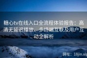 糖心tv在线入口全流程体验报告：高清无延迟播放、多终端互联及用户互动全解析