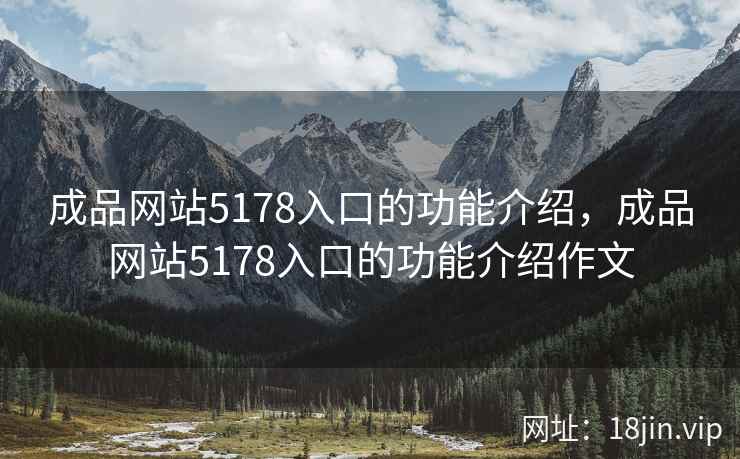 成品网站5178入口的功能介绍，成品网站5178入口的功能介绍作文