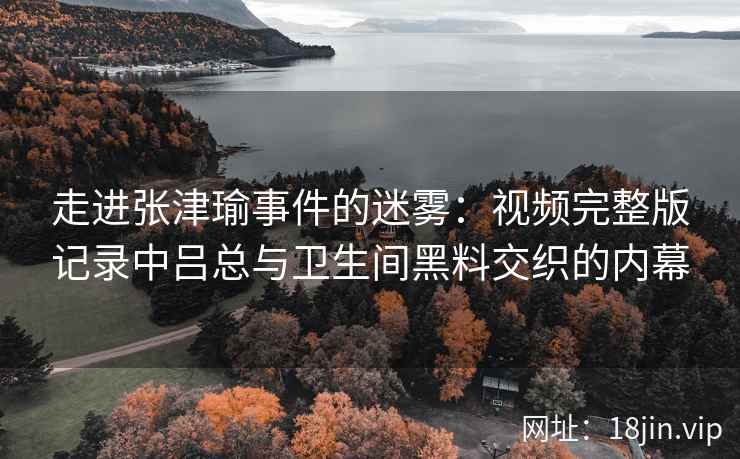 走进张津瑜事件的迷雾：视频完整版记录中吕总与卫生间黑料交织的内幕
